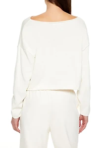 Drop-Sleeve Cropped Sweater