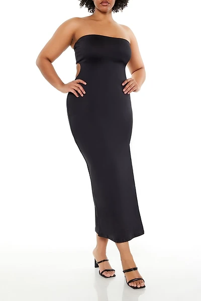 Plus Cutout Maxi Tube Dress