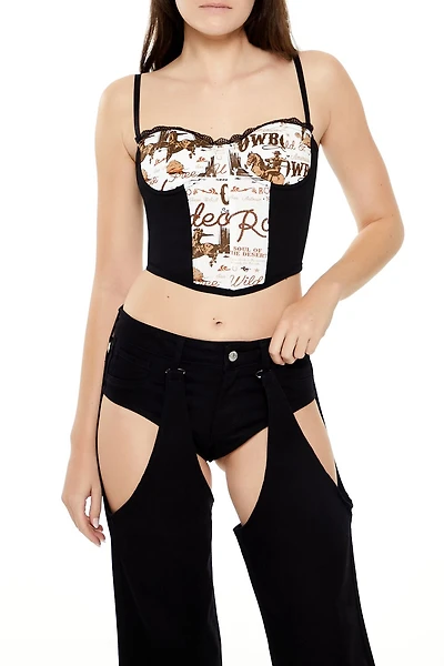 Cowboy Print Cropped Cami