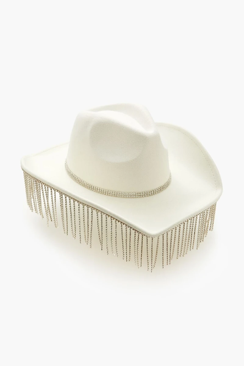 Rhinestone Fringe Cowboy Hat