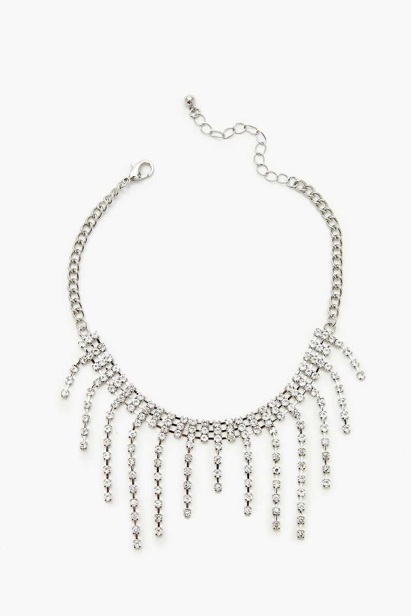 Rhinestone Fringe Anklet