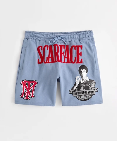 Scarface Fleece Short - Light Blue