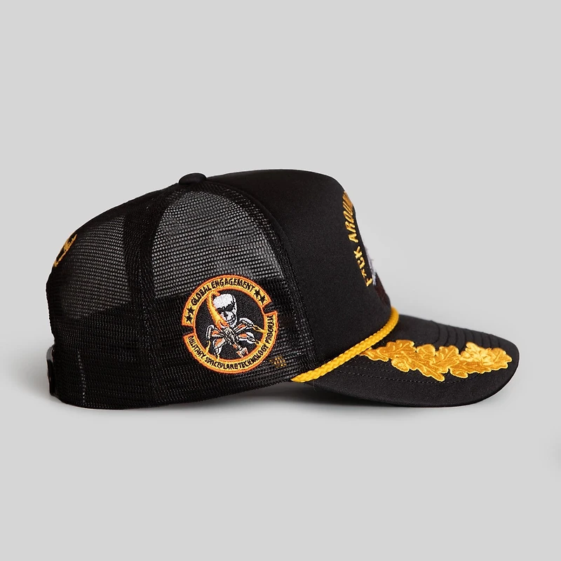 F*CK AROUND and FIND OUT BLACK FOAM TRUCKER