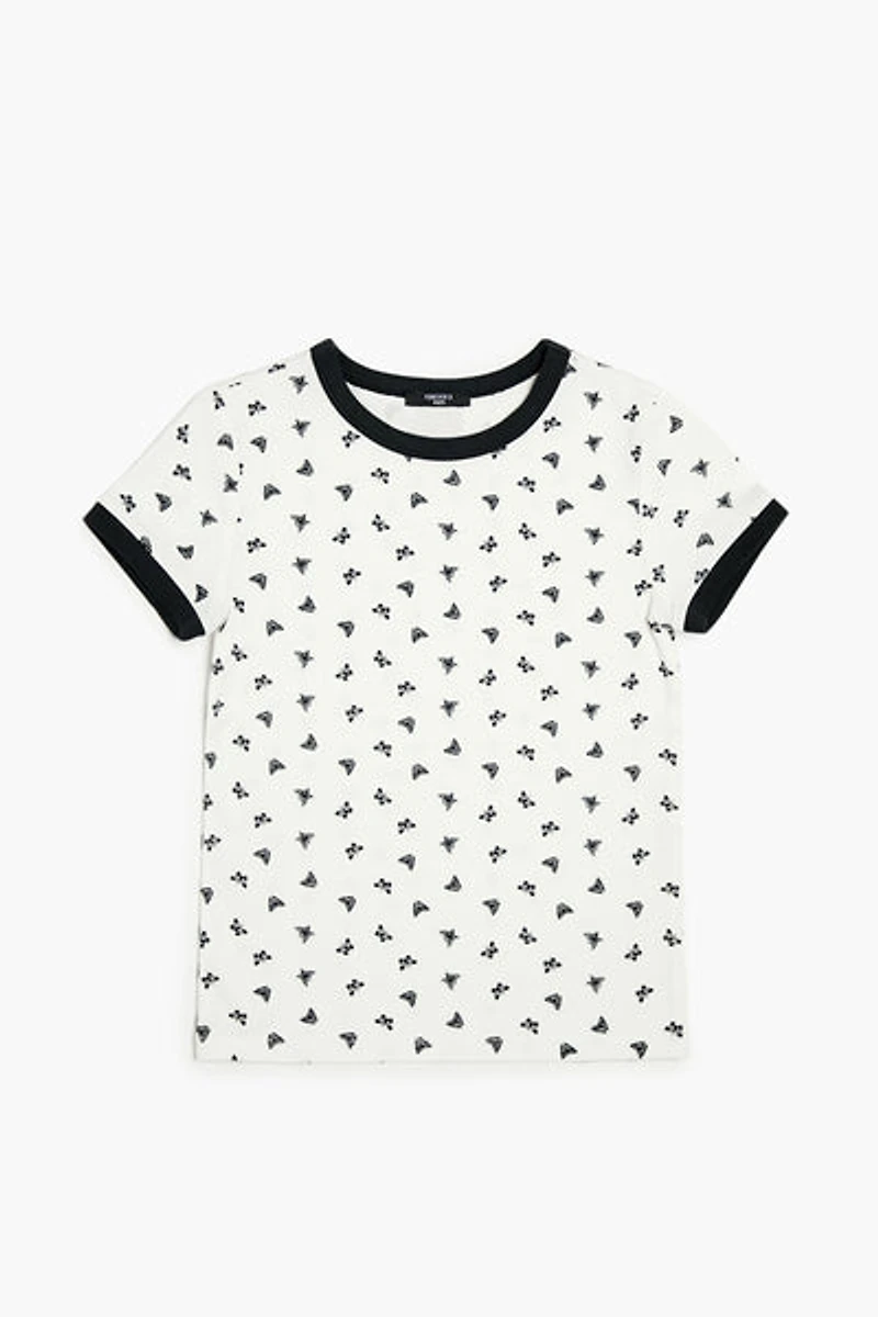 Girls Butterfly Ringer Tee (Kids)