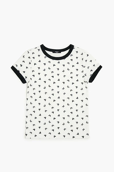 Girls Butterfly Ringer Tee (Kids)