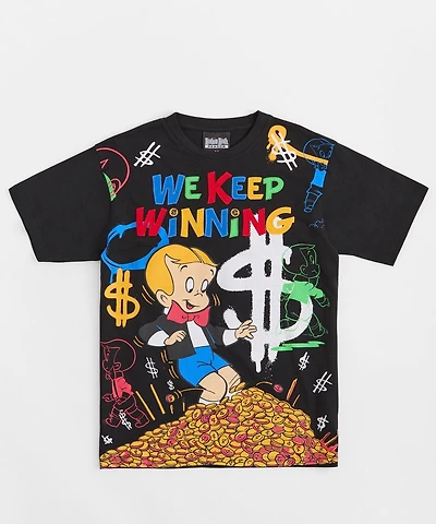 Richie Rich We Keep Winning Applique Short Sleeve Tee