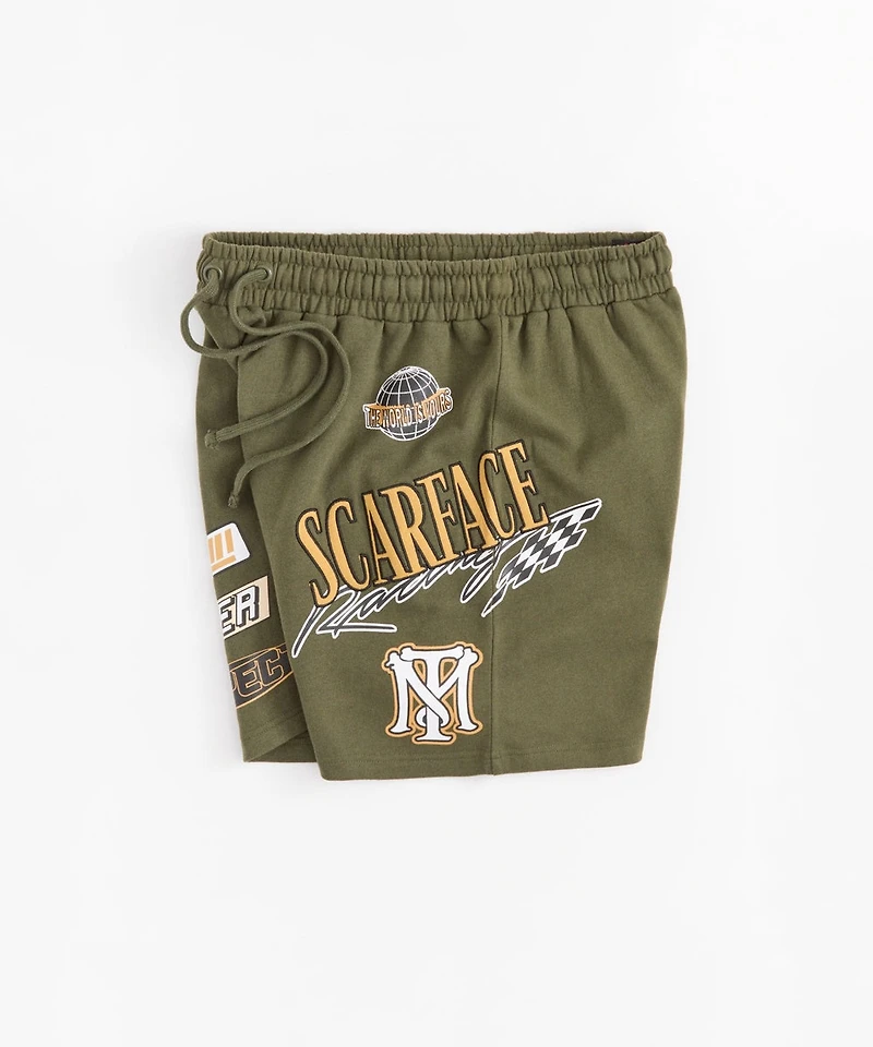 Scarface Racing Short - Olive Green