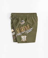 Scarface Racing Short - Olive Green