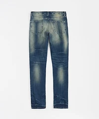 Skinny Rip and Repair Denim Pants - Medium Blue