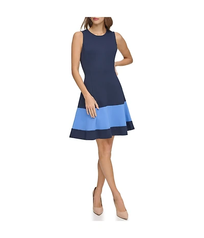slim fit dress slacks Focus by Shani  Lace Bodice Fit & Flare Dress with Bow Tie