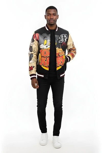 Tom And Jerry Varsity Jacket