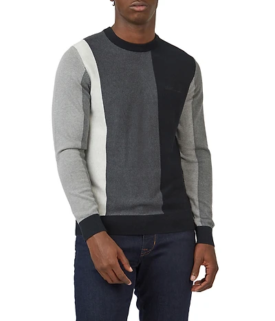 Vertical Stripe Crew Neck Jumper