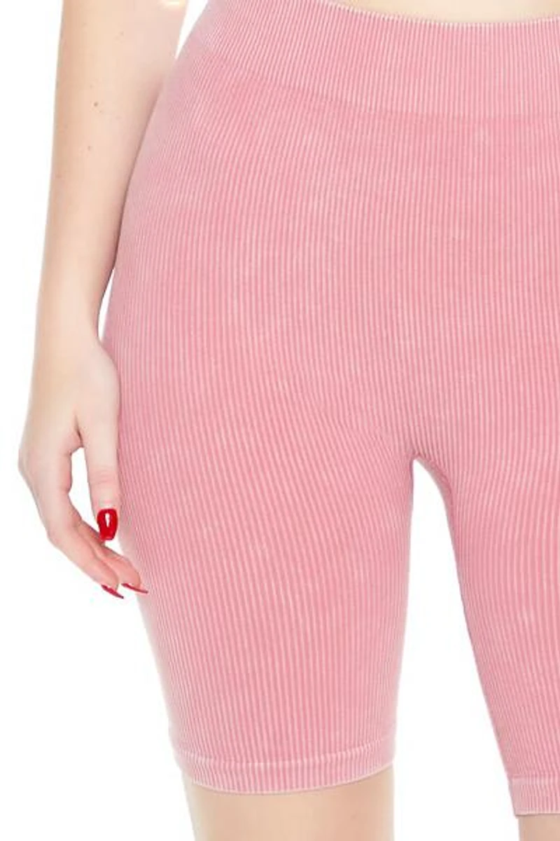 Seamless Ribbed Biker Shorts