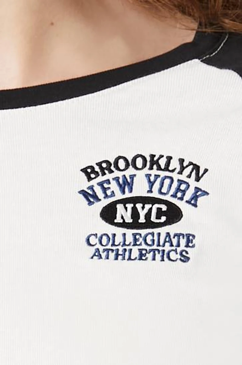 Cropped New York Raglan Tee
