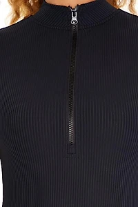 Active Half-Zip Mock Neck Romper