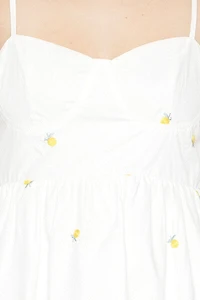 Embroidered Floral Bustier Mini Dress