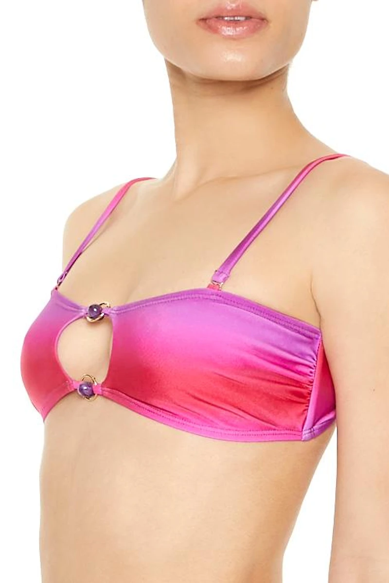 Gradient Cutout Bikini Top