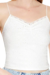 Eyelet Lace-Trim Cami