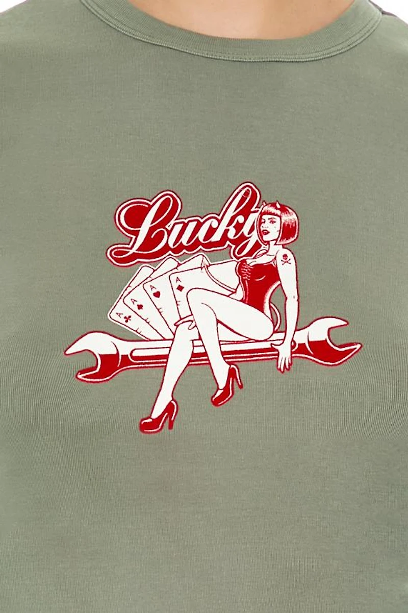 Lucky Graphic Baby Tee