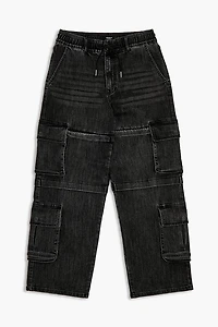 Mid-Rise Baggy Cargo Jeans