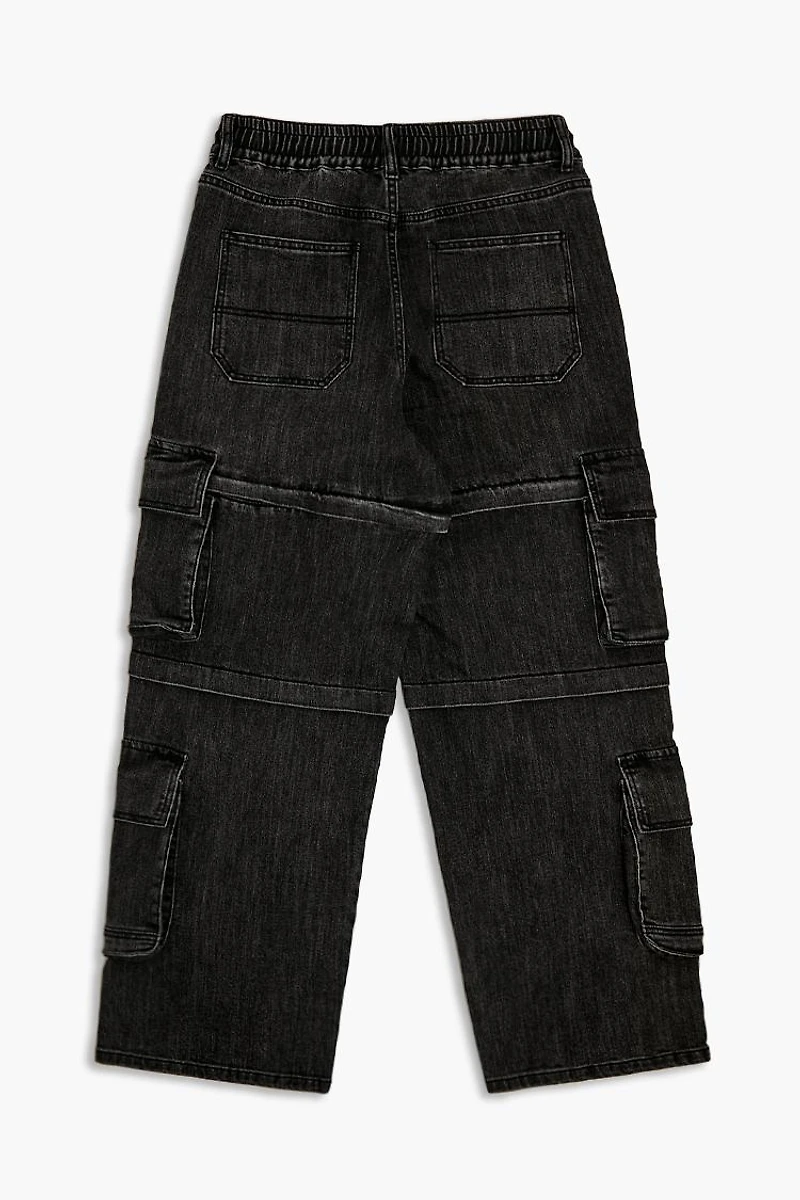 Mid-Rise Baggy Cargo Jeans