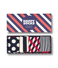 4-Pack Classic Navy Socks Gift Set Multi
