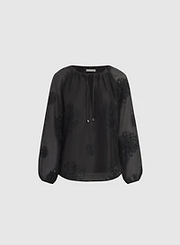 Embroidered Long Sleeve Blouse