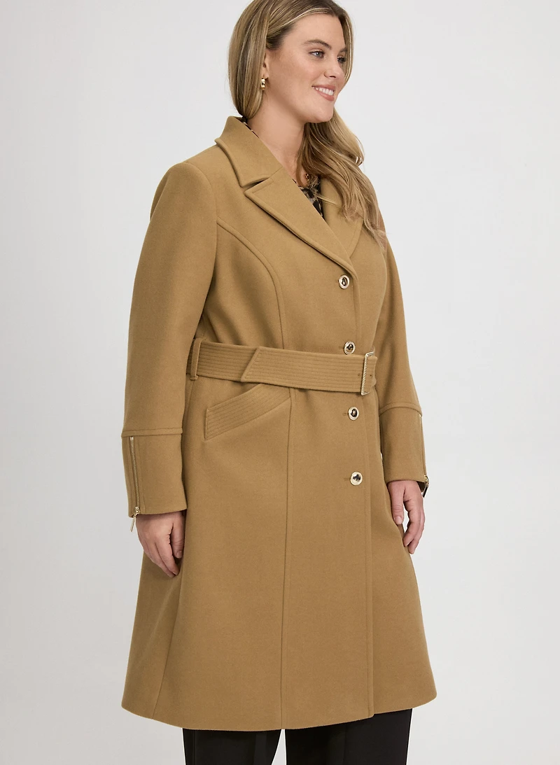 Faux-Fur Collar Coat