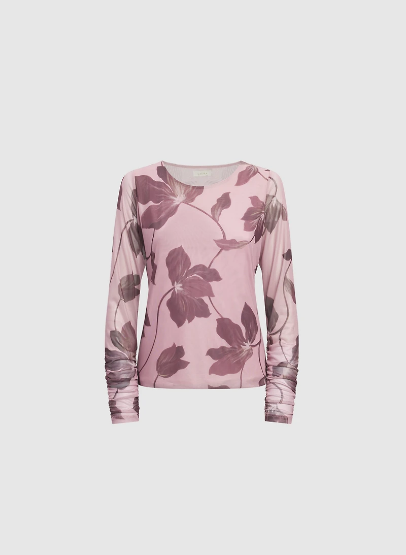 Mesh Floral Top