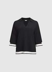 Contrast Trim Pullover