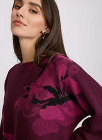 Pull à imprimé floral