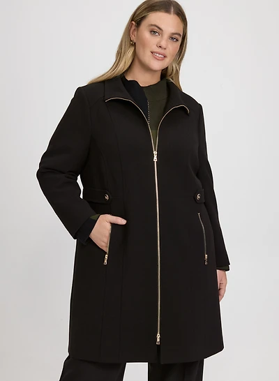 Manteau léger à col montant