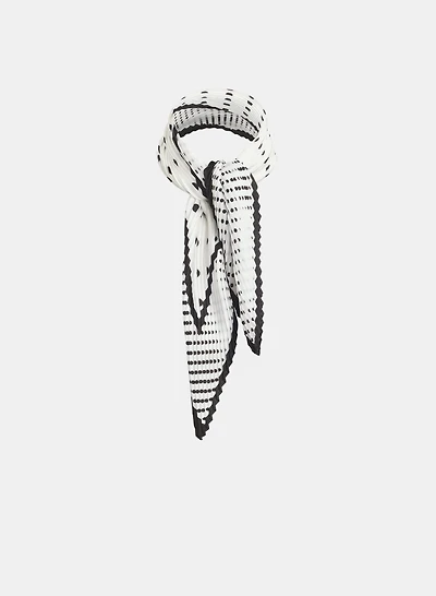 Foulard plissé à pois