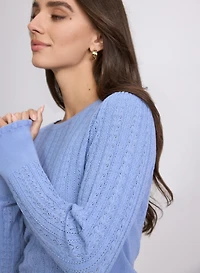 Pointelle Knit Sweater