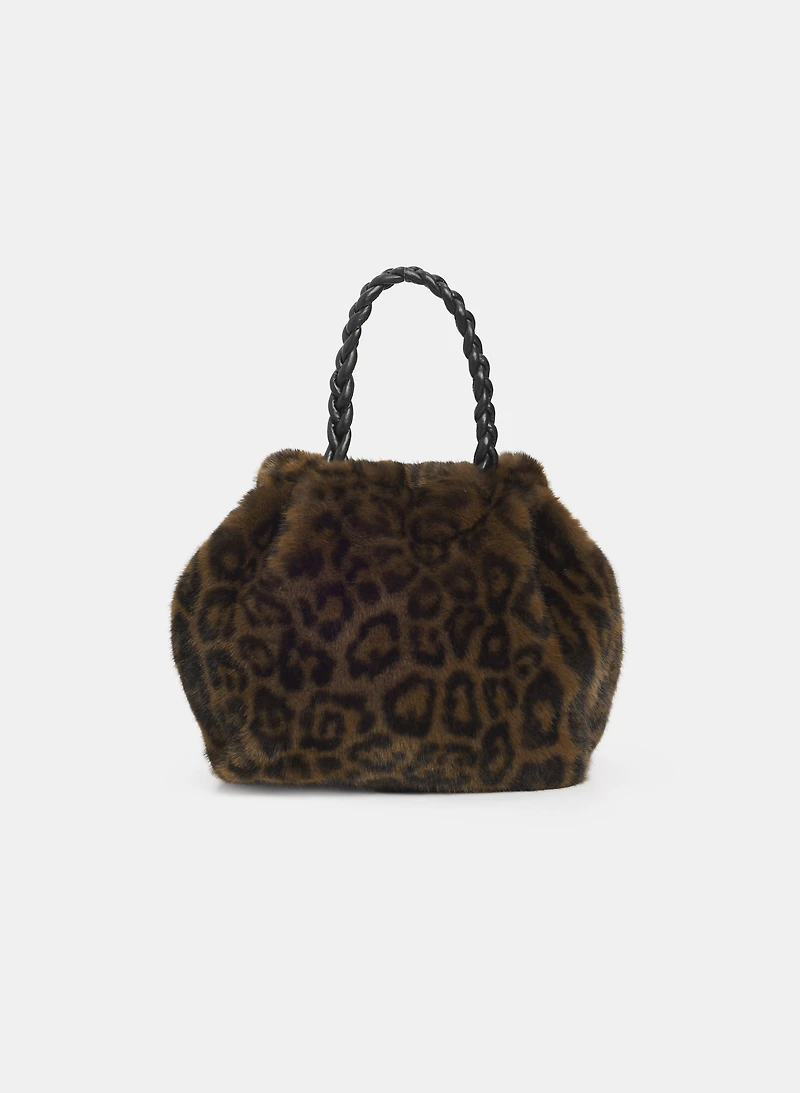Sac à main en fausse fourrure