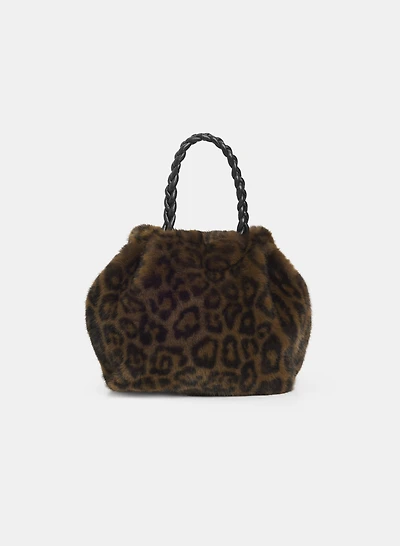 Sac à main en fausse fourrure