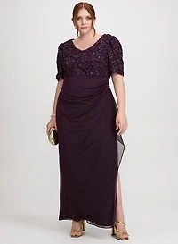Embroidered Empire Waist Dress