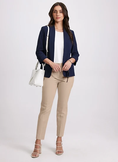 Open Twill Jacket & Emma Slim-Leg Denim Pants