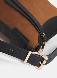 Faux-Suede Bucket Bag