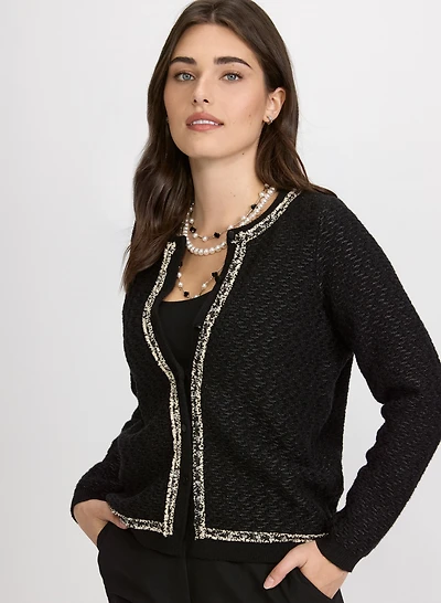 Cardigan en tricot orné de pierres