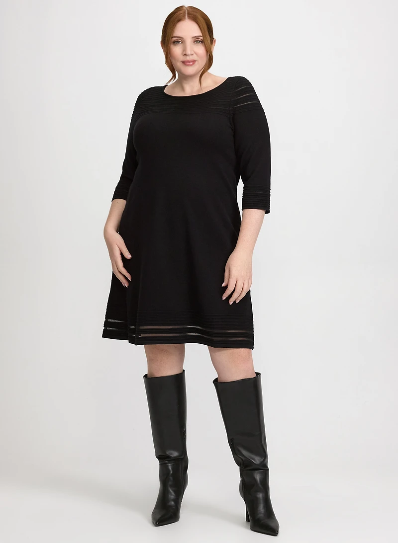 Robe pull à empiècement