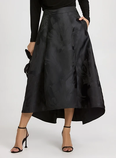 Floral Satin Skirt