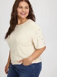 T-shirt à détails cloutés
