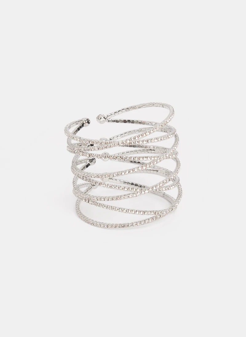Criss-Cross Crystal Bracelet