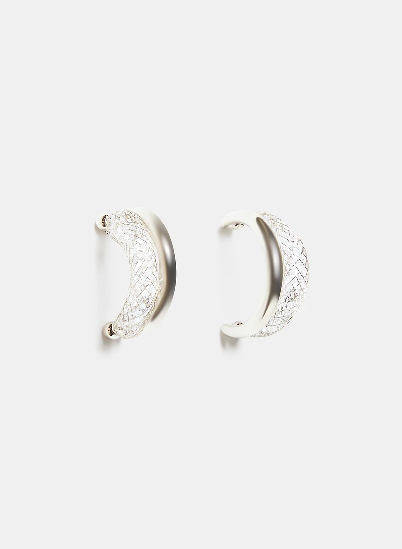 Boucles d'oreilles en anneaux à cristaux