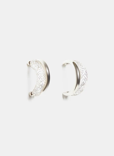 Crystal Mesh Hoop Earrings