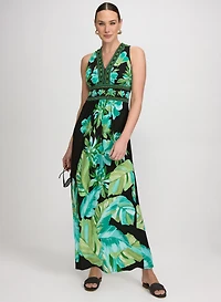 Robe maxi à motif floral