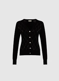 Rhinestone Embellished Cardigan