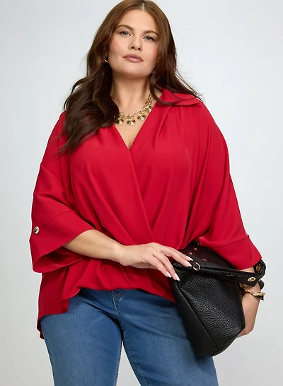 Joseph Ribkoff - Blouse à effet portefeuille