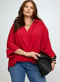 Joseph Ribkoff - Blouse à effet portefeuille